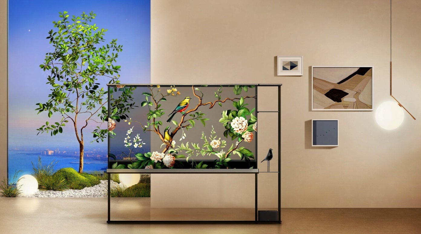 The LG Signature OLED T transparent TV.